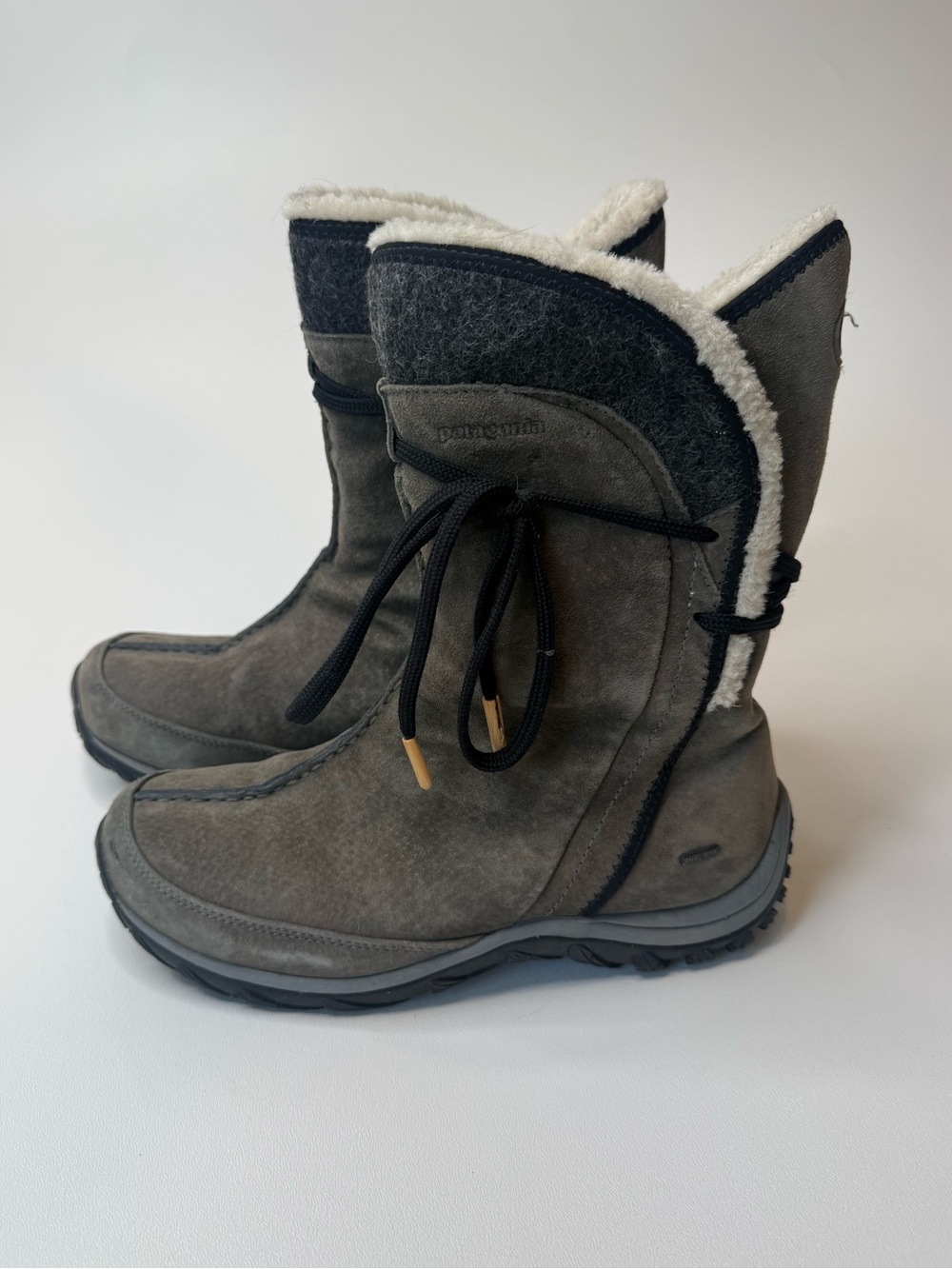 Patagonia Attlee Tie Leather Boots Cold Weather Outdoor Size 7